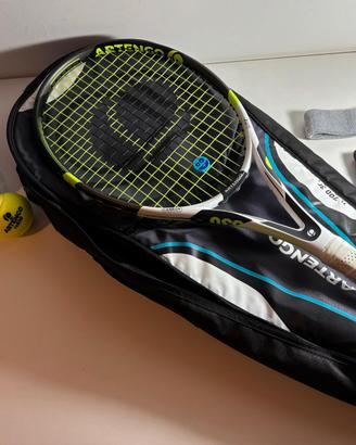Racchetta da tennis Artengo, borsone ed accessori