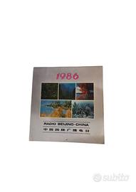 calendario vintage originale 1986 Radio Pechino
