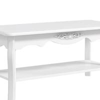 Tavolino stile country shabby chic bianco