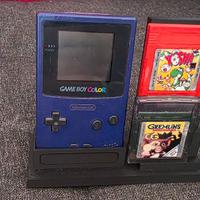 nintendo game boy color viola con game flash gb e