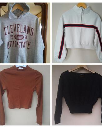 Felpa Terranova-H&M Tg S, Top Terranova Tg XS