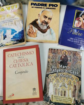 Lott 5 libri vintage padre Pio e Catechismo