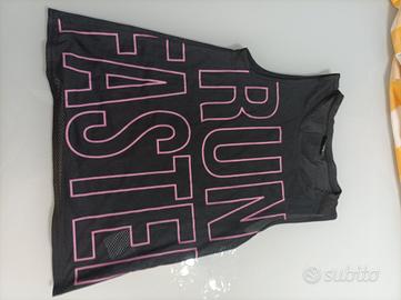 canotta bambina nera 8/10anni