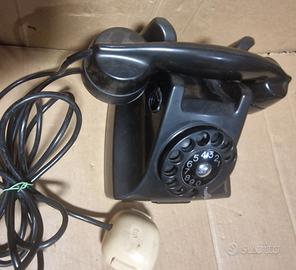 Telefono  a disco nero in Bachelite Fatme  