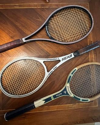 Lotto 3 racchette da tennis vintage