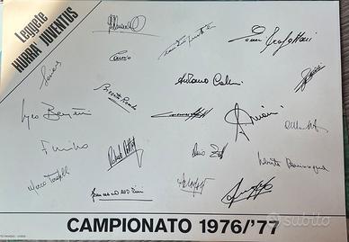 Poster Juventus 1976/77 con firme stampate