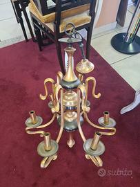 Vintage lampadario in ottone
