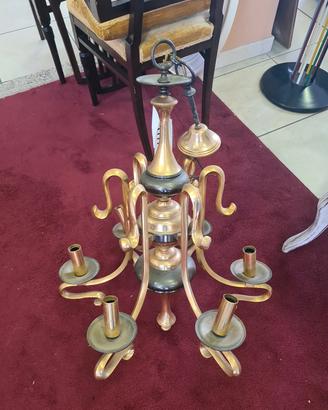 Vintage lampadario in ottone