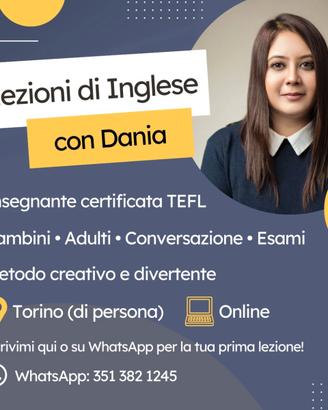 Insegnante di Inglese Madrelingua