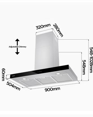 cappa cucina CIARRA 90 cm