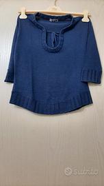 Maglia donna "New Penny",colore blu,maniche a 3/4.