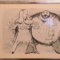 Eugenio Amadori dipinto Pavarotti cornice