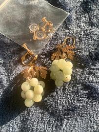 nuovo Orecchini a forma/clip di grappolo d’uva
