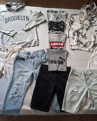 Lotto abbigliamento ragazzo 16 anni, 11 pz