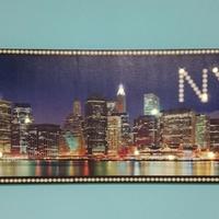 Quadro Moderno Stampa su Tessuto con LED New York 