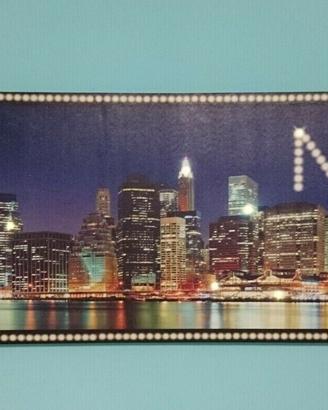 Quadro Moderno Stampa su Tessuto con LED New York 