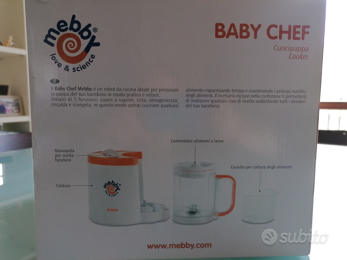Cuoci pappa Mebby Baby Chef NUOVO - Tutto per i bambini In vendita