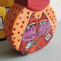 Laurel Burch (Egan) Vaso Centrotavola Gatto 