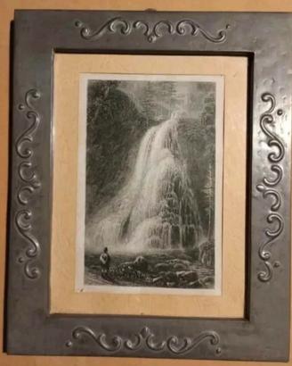 Tre incisioni anno 1840 in cornici di peltro