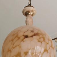 Lampadario ed accessori per bagno in onice