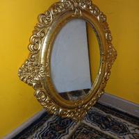Specchio Ovale Vintage Dorato 