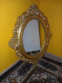 Specchio Ovale Vintage Dorato 