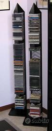  Coppia di torri porta CD, anni 90, in metallo
