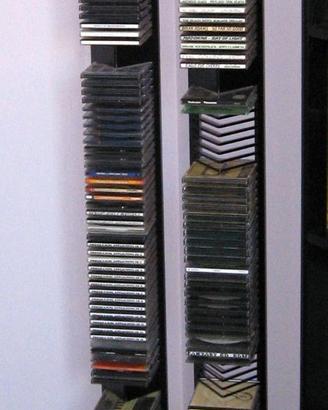  Coppia di torri porta CD, anni 90, in metallo