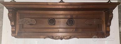 Appendiabiti cappelliera in legno massiccio
