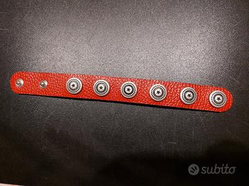 Braccialetto pelle rossa