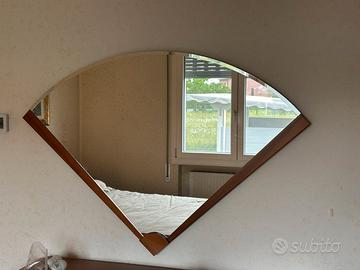 Specchio a ventaglio in ciliegio