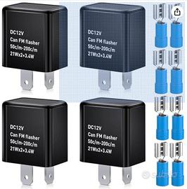 4 Relè lampeggianti regolabili per frecce Led