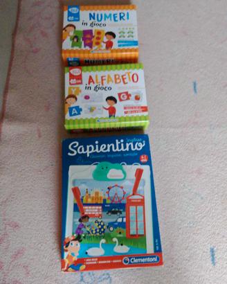 puzzle alfabeto e numeri gioco bambini