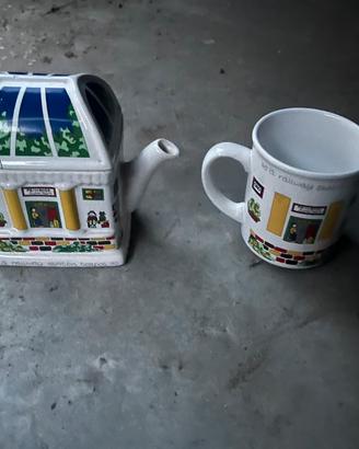 Set tazza e teiera Wade England 3