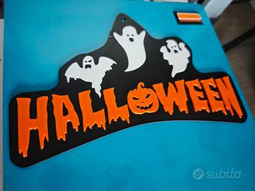 Targa Decorativa Halloween Fantasmi Stampa 3D