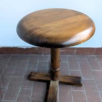 Sgabello Rustico in Legno Massiccio -  Vintage