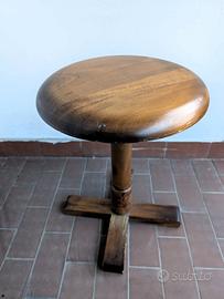 Sgabello Rustico in Legno Massiccio -  Vintage