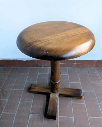 Sgabello Rustico in Legno Massiccio -  Vintage