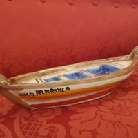 Nino Parrucca portacenere barca ceramica firmato 