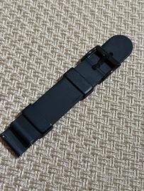 Cinturino per orologio in silicone nero 20mm