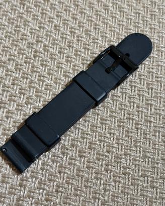 Cinturino per orologio in silicone nero 20mm
