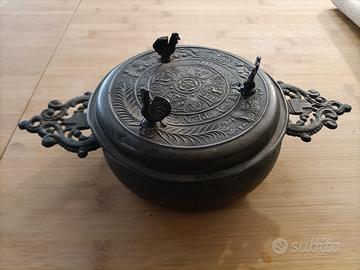 Scatola peltro Inglese Vintage