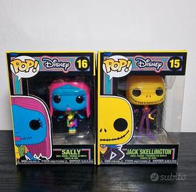 Bundle Funko Pop Disney Jack + Sally Blacklight