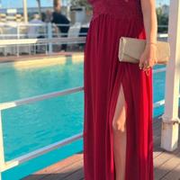 Abito da sera rosso bordeaux