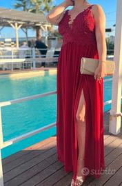 Abito da Cerimonia Rosso Bordeaux