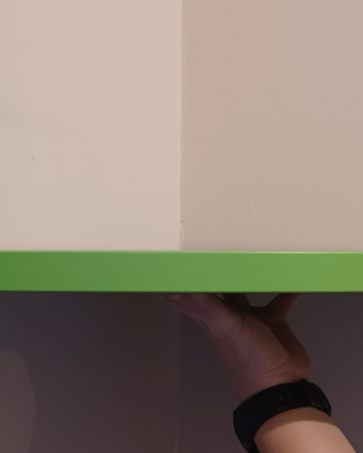 Mensola angolare verde
