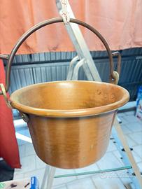 Pagliolo antico in rame