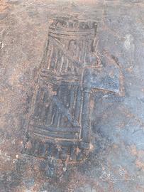 Antica piastra in ferro fascio mussolini