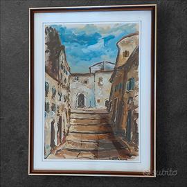 Quadro Raro Antonio Corbo 1978 Firmato Tempera