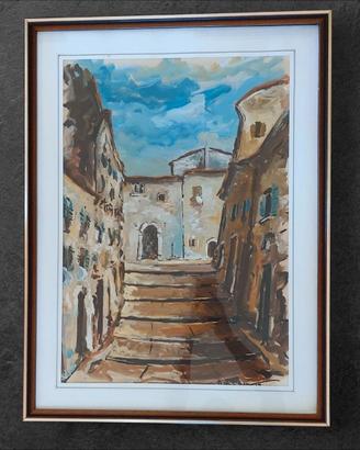 Quadro Raro Antonio Corbo 1978 Firmato Tempera